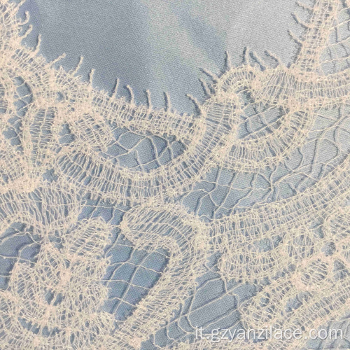 Off White Lace Trim Border Ribbon in vendita